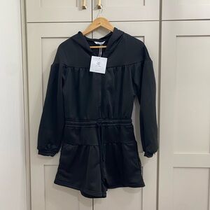 Black Hooded Jumpsuit